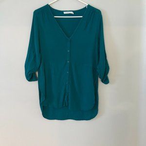 Teal Loose-fit Blouse